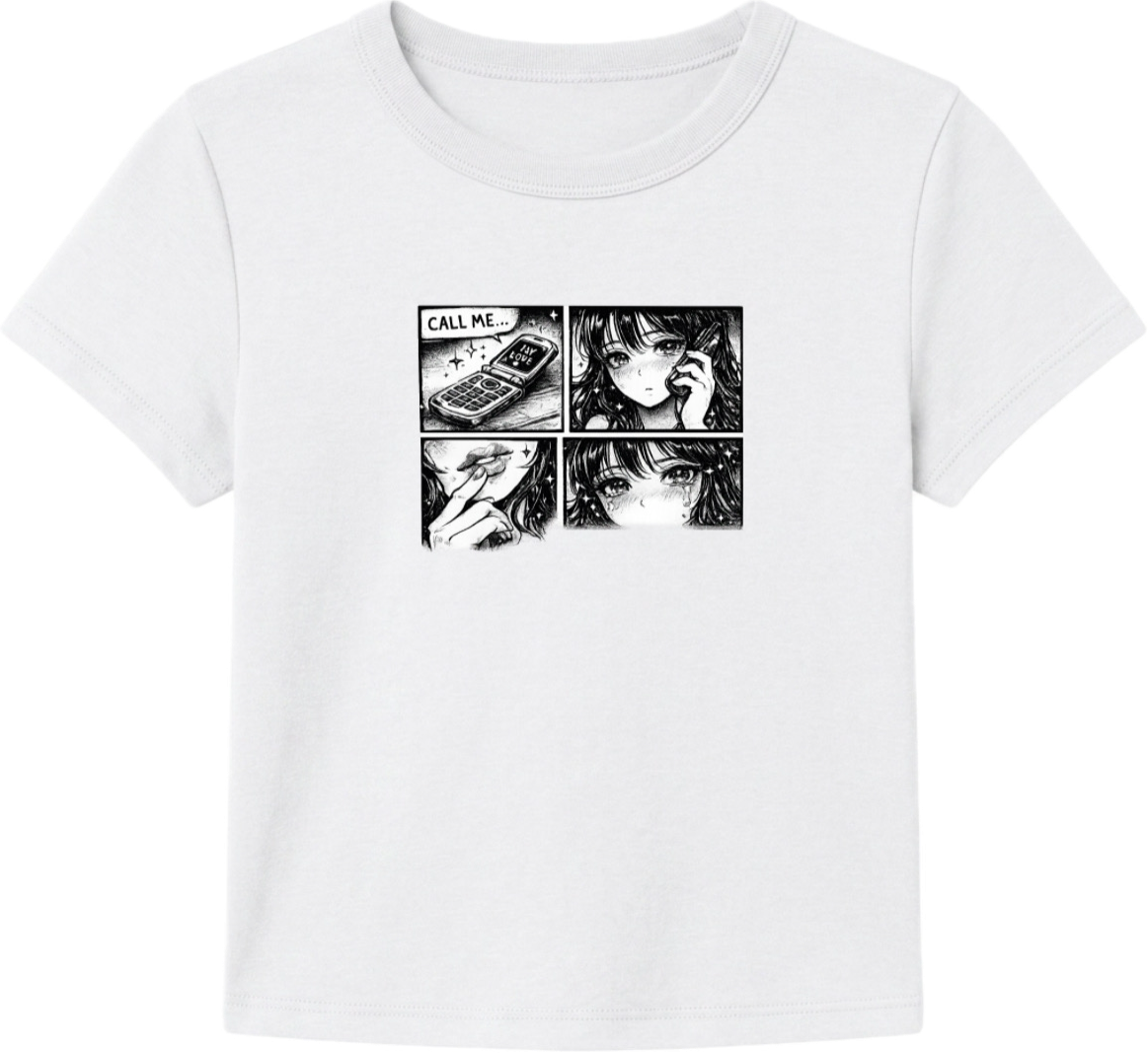 Call Me Retro Comic Baby Tee