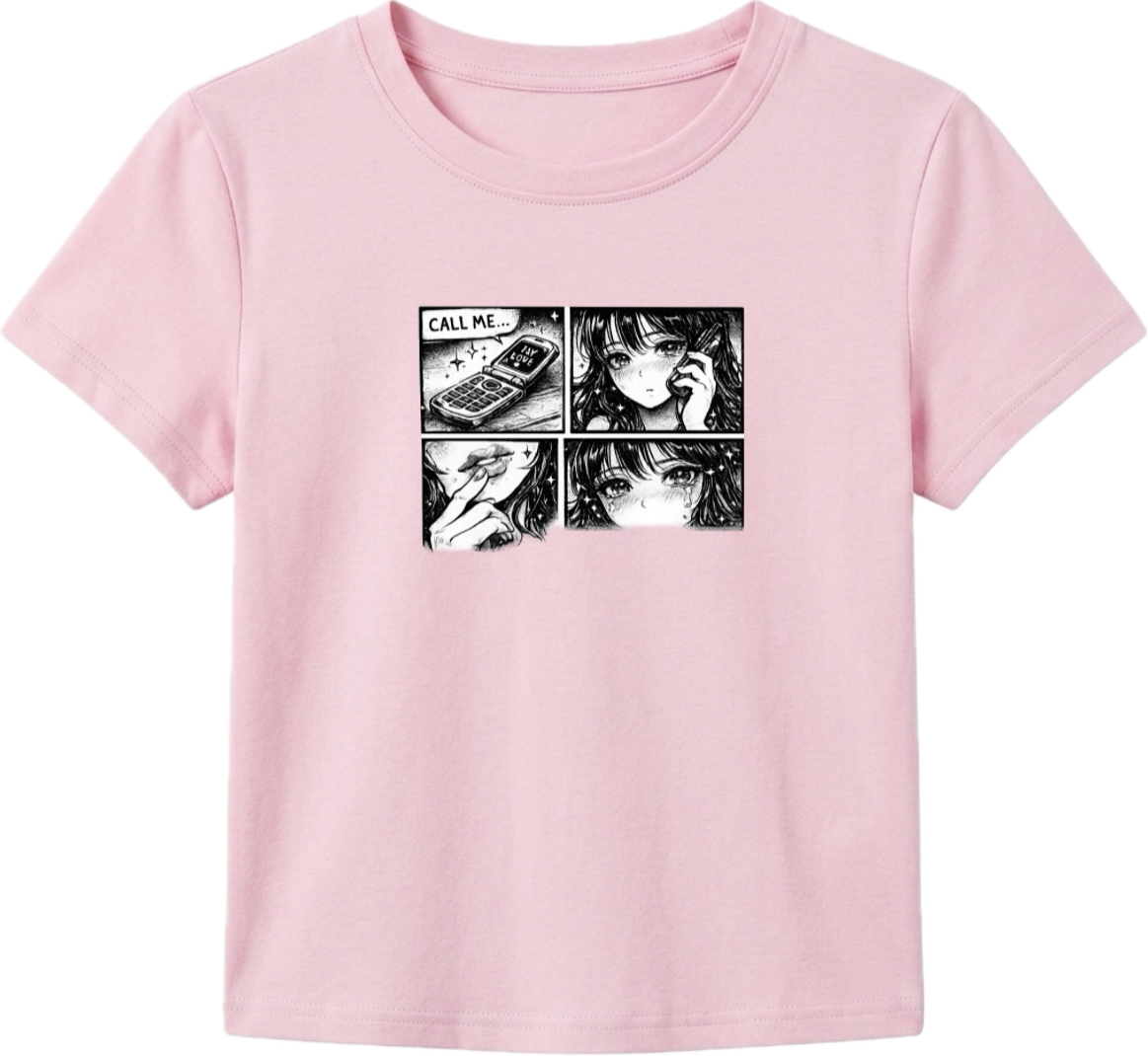 Call Me Retro Comic Baby Tee