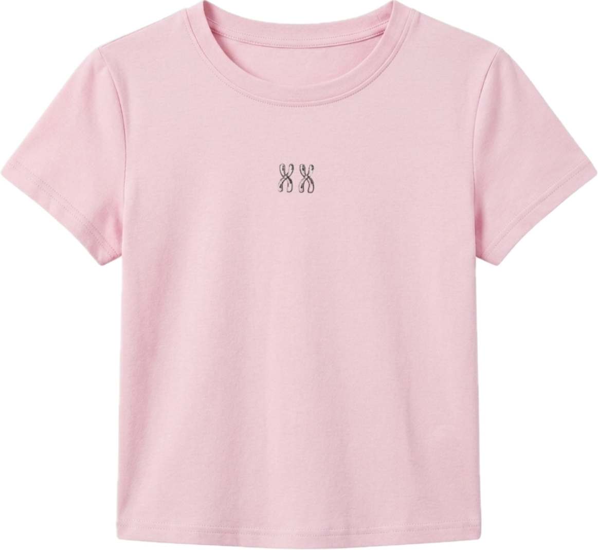 XX Chromosome Embroidered Baby Tee