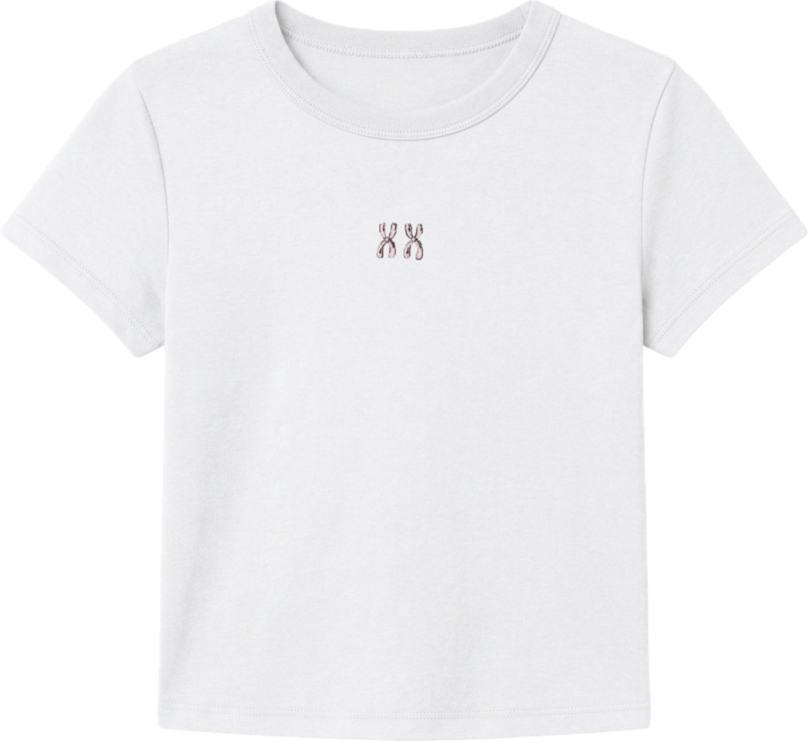 XX Chromosome Embroidered Baby Tee