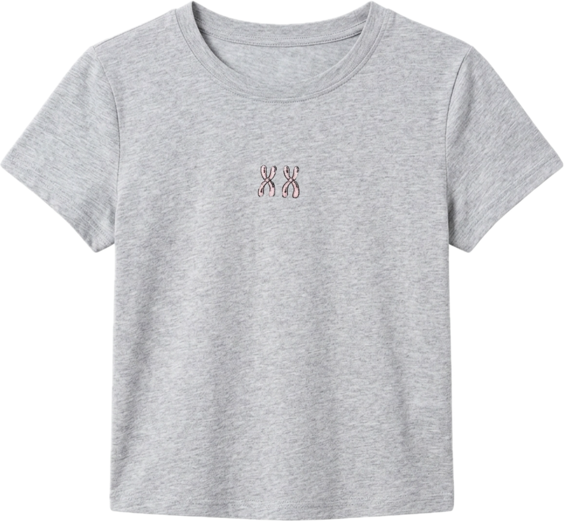 XX Chromosome Embroidered Baby Tee