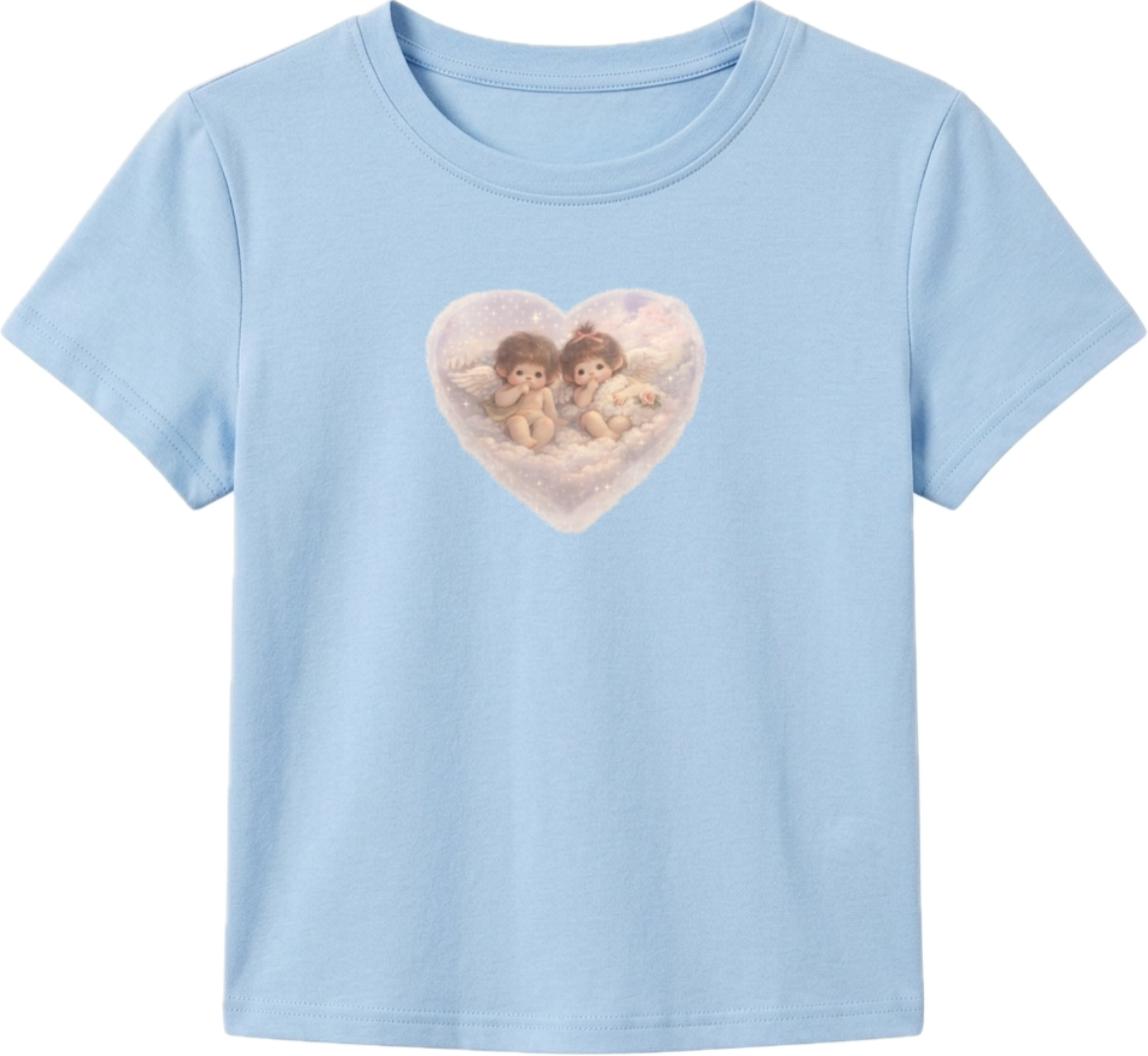 Cherub Print Baby Tee
