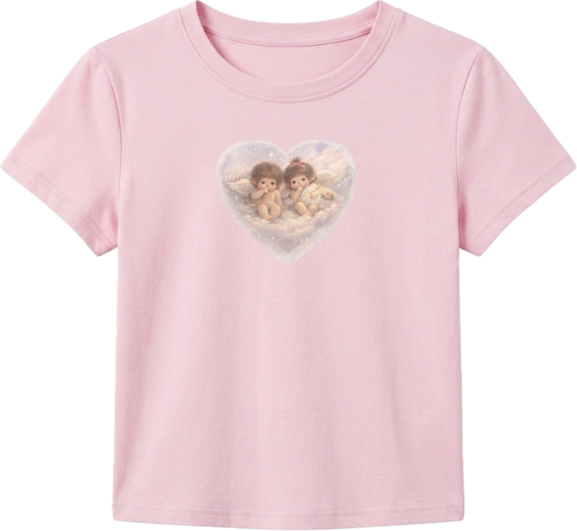 Cherub Print Baby Tee