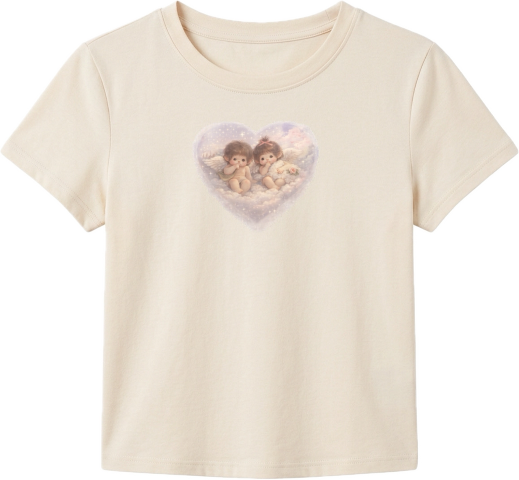 Cherub Print Baby Tee
