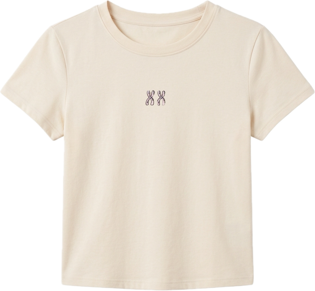 XX Chromosome Embroidered Baby Tee