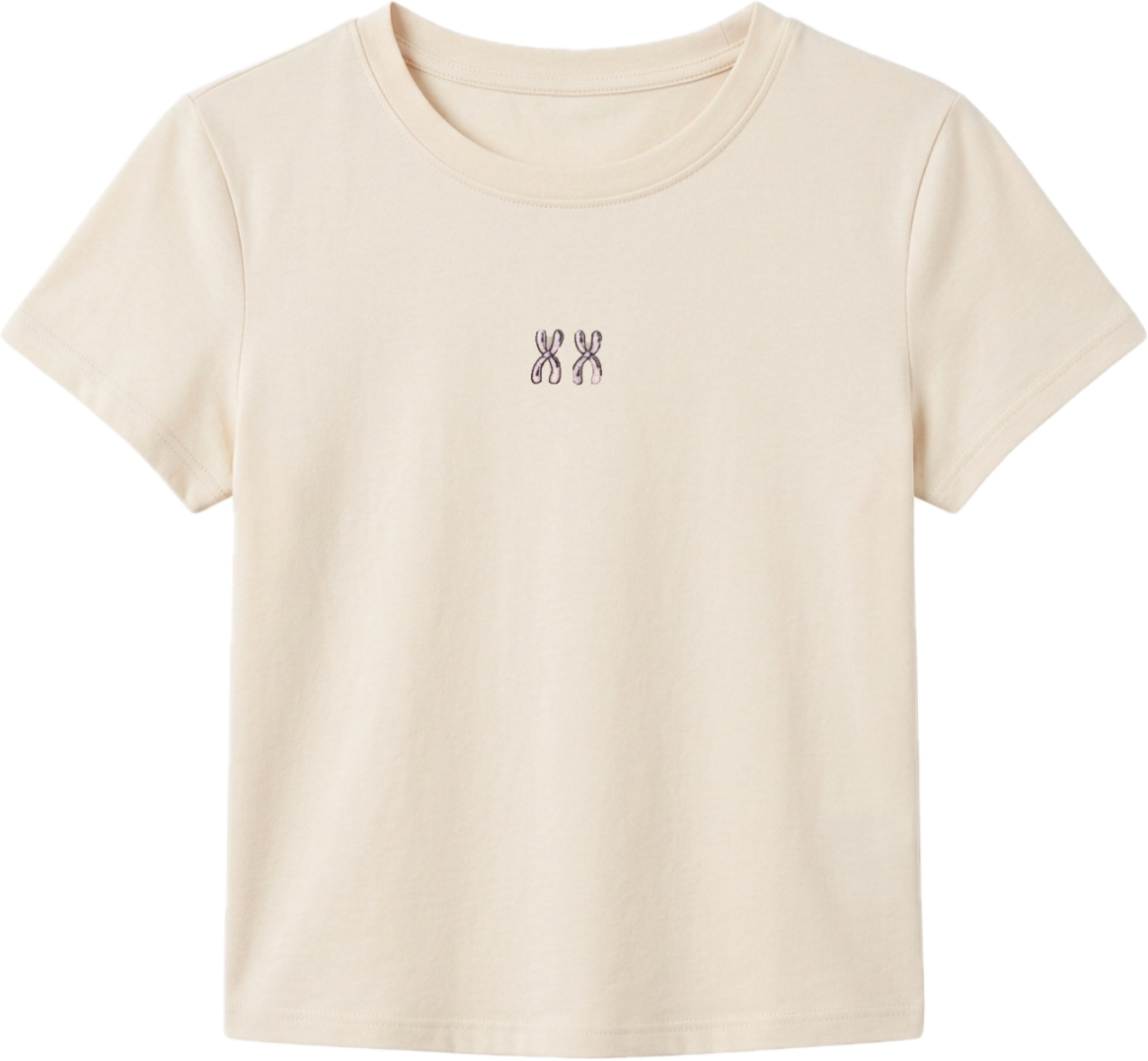 XX Chromosome Embroidered Baby Tee