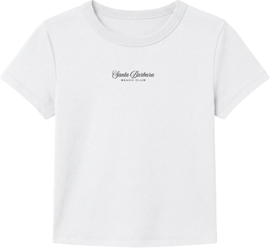 Santa Barbara Beach Club Embroidered Baby Tee