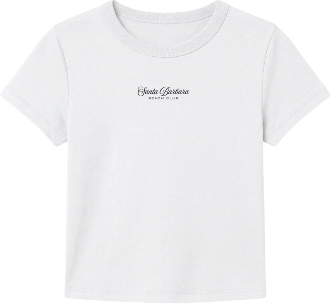 Santa Barbara Beach Club Embroidered Baby Tee