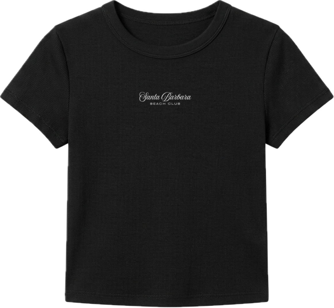 Santa Barbara Beach Club Embroidered Baby Tee
